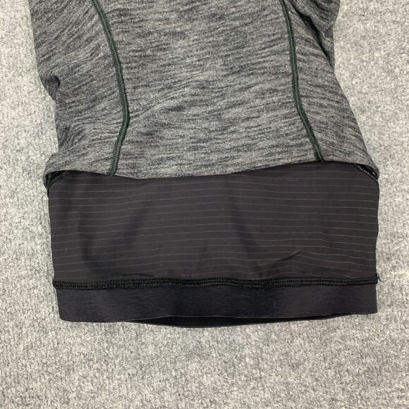 Lululemon Run For Gold Tank Top Womens 2 Heather Gray Shelf Bra Cross Back Shirt - Picture 9 of 15